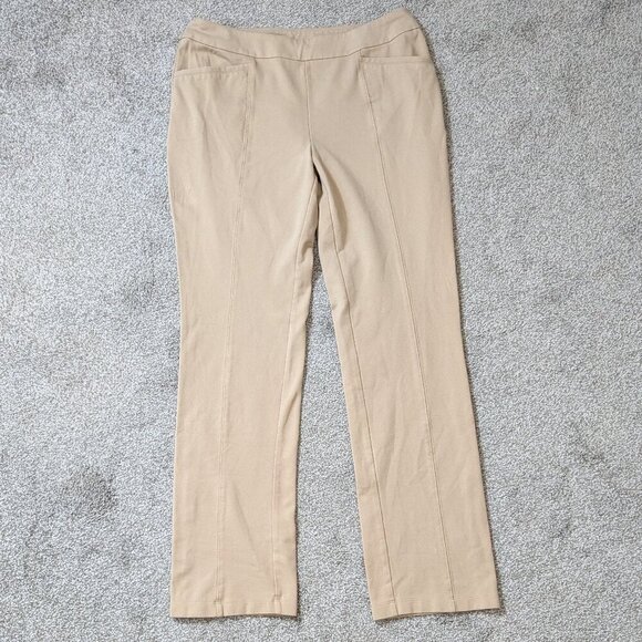 CATO EST 1946 Beige Hi-Rise Stretchy Knit Pull-On Pants; Size M - Picture 1 of 5